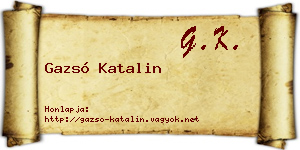 Gazsó Katalin névjegykártya